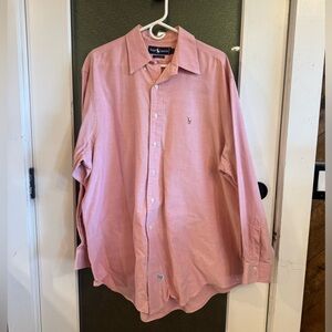 Polo by Ralph Lauren Men's Casual Pink Button Down Shirt